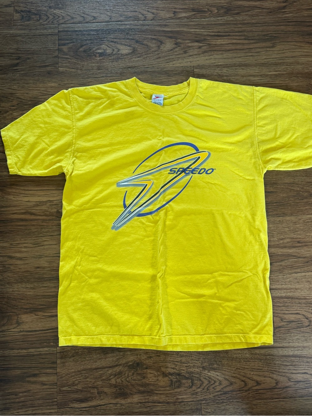 Vintage 90s Speedo Men's Yellow Logo T-Shirt